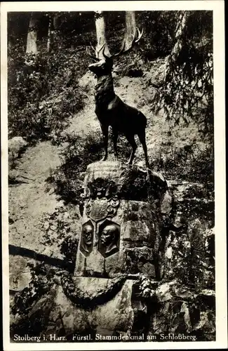 Ak Stolberg Südharz, Fürstliches Stammdenkmal am Schloßberg