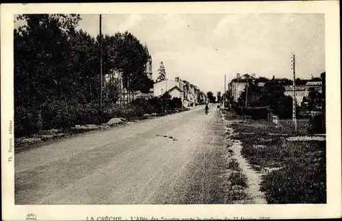 Ak La Crèche Deux Sèvres, Allee des Soupirs