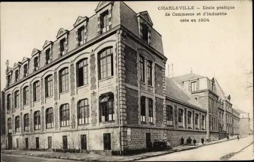 Ak Charleville Mézières Ardennes, Ecole pratique de Commerce et d'Industrie