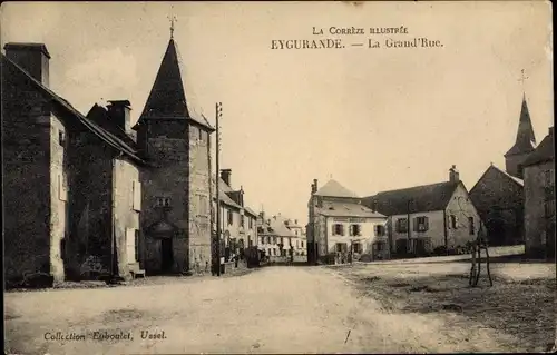 Ak Eygurande Corrèze, La Grand Rue