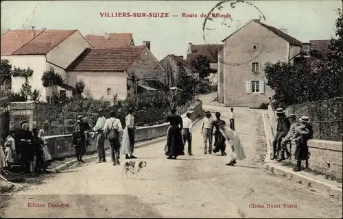 Ak Villiers sur Suize Haute Marne, Route de l'Effonds