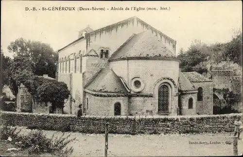 Ak Saint Généroux Deux Sèvres, Abside de l'Eglise