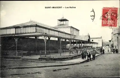 Ak Saint Maixent Deux Sèvres, Les Halles