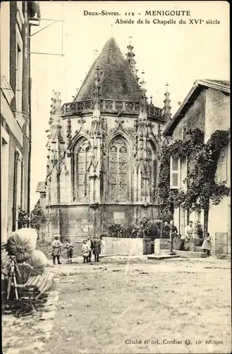 Ak Menigoute Deux Sèvres, Abside de la Chapelle