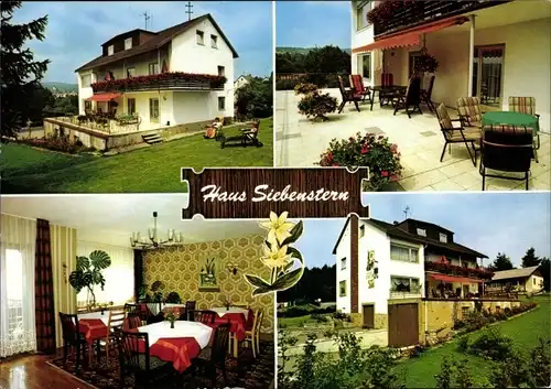 Ak Oberwiesenthal im Erzgebirge Sachsen, Haus Siebenstern, Außenansichten, Terrasse, Garten