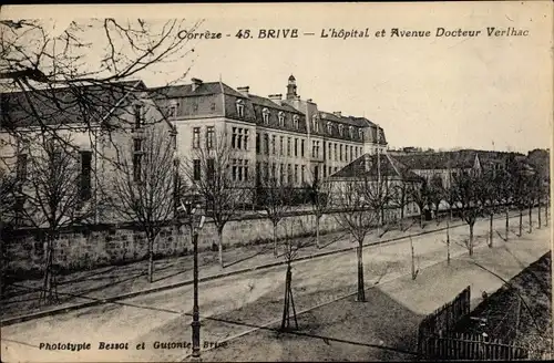 Ak Brive la Gaillarde Corrèze, L'Hopital, Avenue Docteur Verlhac