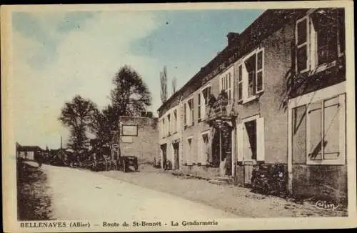 Ak Bellenaves Allier, Route de Saint Bonnet, La Gendarmerie