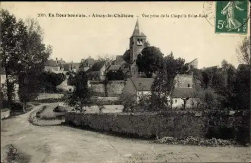 Ak Ainay le Chateau Allier, Vue prise de la Chapelle Saint Roch