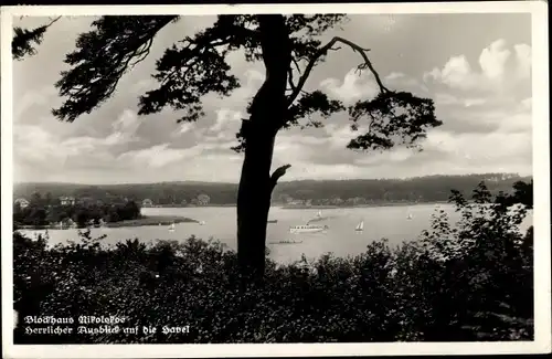 Ak Berlin Zehlendorf Wannsee, Ausblick auf die Havel