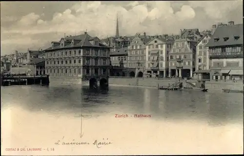 Ak Zürich Stadt Schweiz, Rathaus