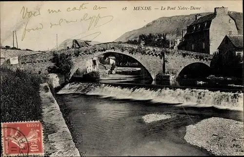 Ak Mende Lozère, Le Pont Notre Dame