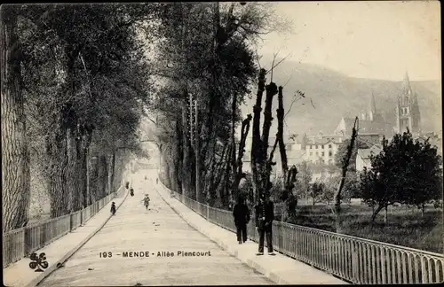 Ak Mende Lozère, Allée Piencourt