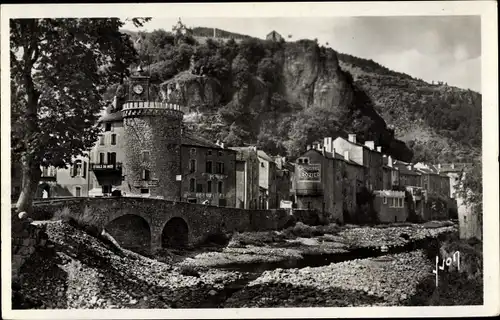 Ak Meyrueis Lozère, Tour de l'Horloge