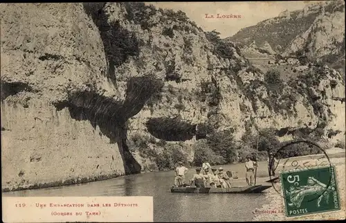 Ak La Lozère, Une Embarcation dans les Detroits, Gorges du Tarn