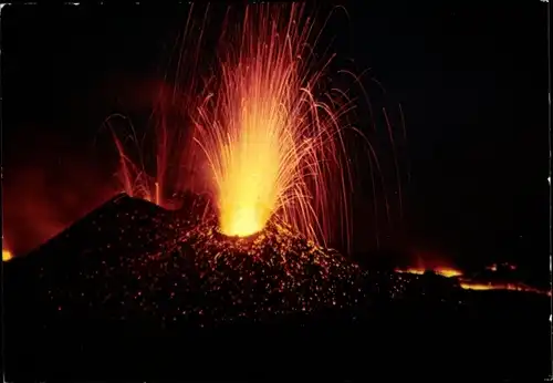 Ak Etna, Nachtausbruch April-Juni 1971