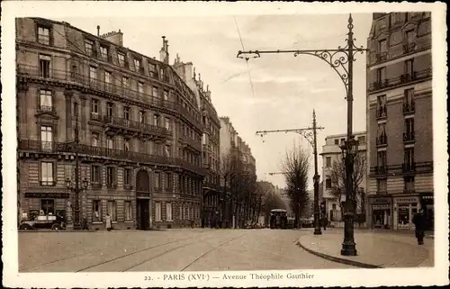 Ak Paris Passy, Avenue Théophile Gauthier