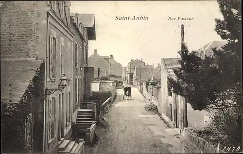 Ak Saint Aubin Calvados, Rue Pasteur