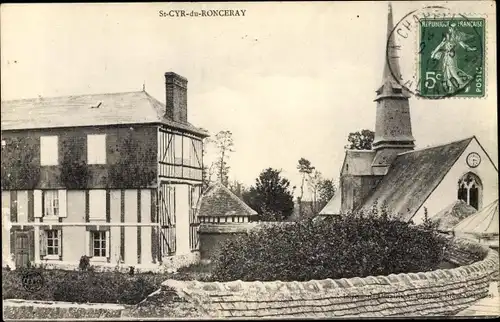 Ak Saint Cyr du Ronceray Calvados, La Providence et l'Eglise