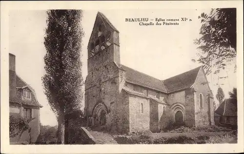 Ak Beaulieu sur Dordogne Corrèze, Eglise romans XIe siecle, Chapelle des Penitents