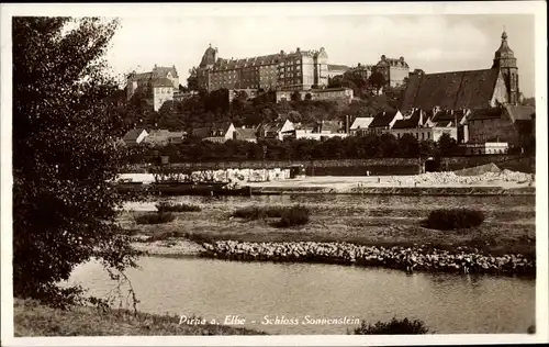 Ak Pirna in Sachsen, Schloss Sonnenstein, Ort