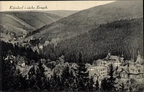 Ak Kipsdorf Altenberg im Erzgebirge, Blick aus der Vogelschau