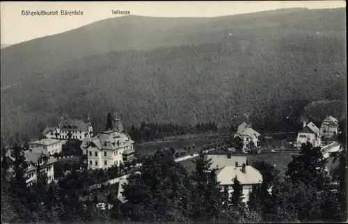 Ak Bärenfels Altenberg im Erzgebirge, Tellkoppe, Teilansicht vom Ort