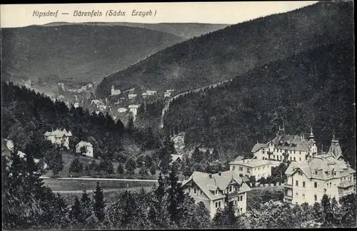 Ak Bärenfels Altenberg im Erzgebirge, Ort aus der Vogelschau