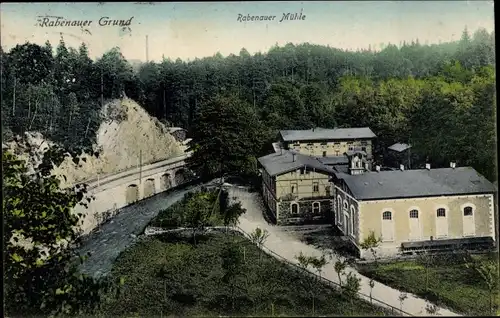 Ak Rabenau im Erzgebirge, Mühle, Rabenauer Grund