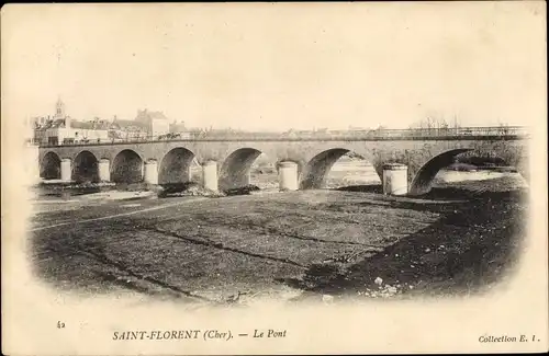 Ak Saint Florent Cher, Le Pont