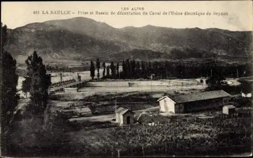 Ak La Saulce Hautes-Alpes, Prise et Bassin de décantation du Canal de l'Usine électrique de Beynon