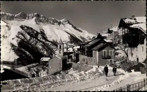 Ak Saint Veran Hautes-Alpes, Ville sous la neige