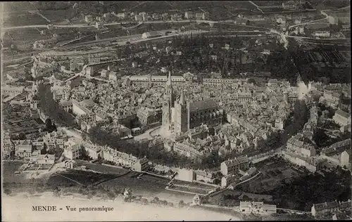 Ak Mende Lozère, Vue panoramique