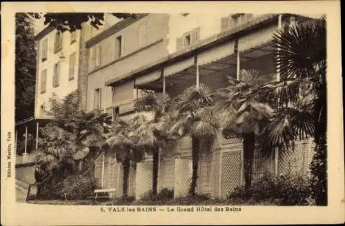 Ak Vals les Bains Ardèche, La Grand Hotel des Bains