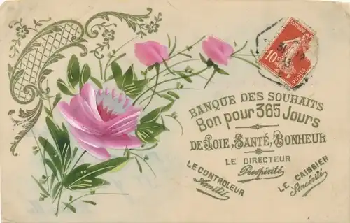 Zelluloid Ak Glückwunsch, Rosen