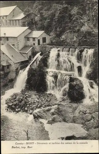 Ak Bort les Orgues Corrèze, Deversoir et turbines des usines de la cascade