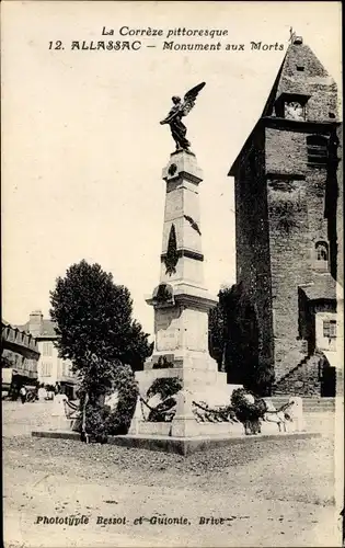Ak Allassac Corrèze, Monument aux Morts