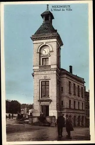 Ak Meximieux Ain, Hotel de Ville, voiture