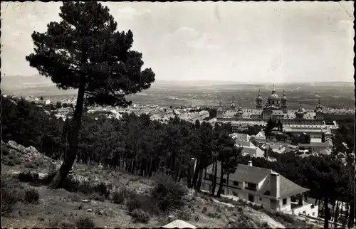 Ak San Lorenzo de El Escorial Madrid, Vista general del Monasterio