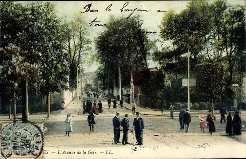 Ak Bourges Cher, Avenue de la Gare