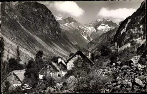Ak Vallée du Valgaudemar Hautes-Alpes, Le Bourg, Aupillous, Pic Jocelme