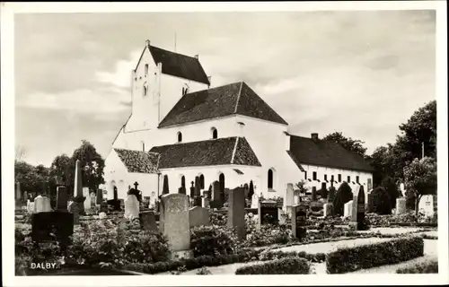 Ak Dalby Schweden, Kirche, Friedhof