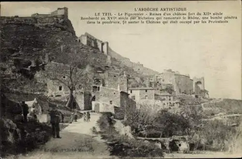 Ak Le Teil Ardèche, Le Pigeonnier, Ruines d'un Chateau