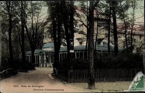 Ak Paris Passy, Bois de Boulogne, Pavillon d'Armenonville