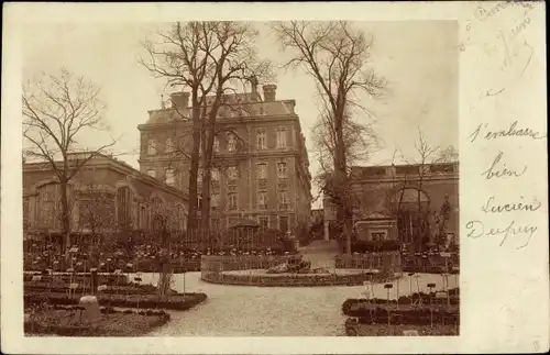 Foto Ak Paris Passy, Botanischer Garten, Grünanlage