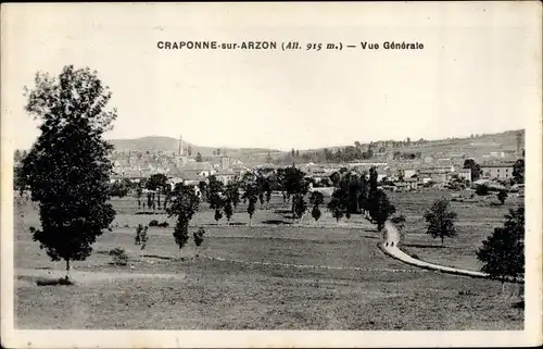 Ak Craponne sur Arzon Haute Loire, Vue générale