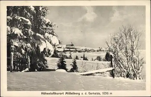 Ak Oy Mittelberg Oberallgäu, Winterpanorama auf der Gerhalde