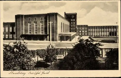 Ak Flensburg in Schleswig Holstein, Deutsches Haus, Teilansicht