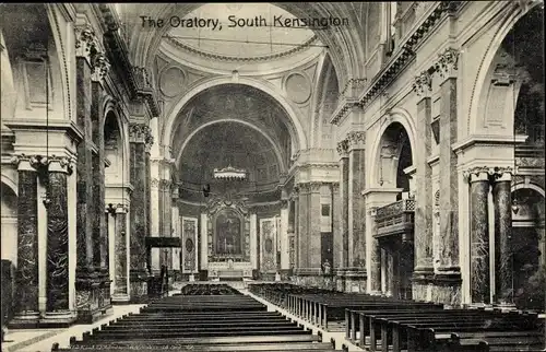 Ak South Kensington London England, The Oratory, Inneres der Oratorianerkirche