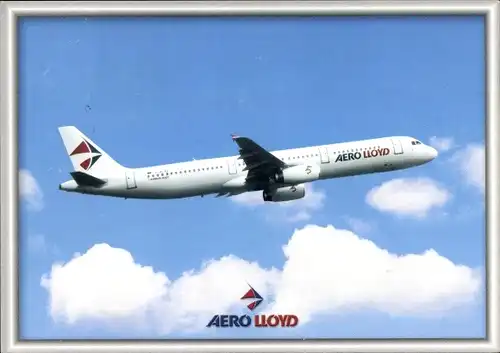 Ak Passagierflugzeug in der Luft, Aerol Lloyd, Airbus A 321