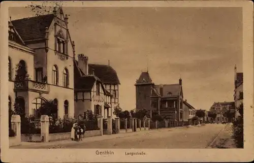 Ak Genthin am Elbe Havel Kanal, Langestraße